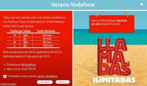 Promoción de llamadas ilimitadas Vodafone 