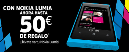 Regalo hasta 50€ al comprar Nokia Lumia