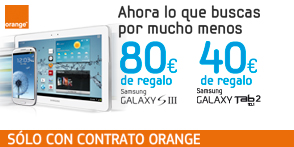 Samsung regala 80€ al comprar un Galaxy SIII con Orange