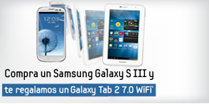 Samsung regala un  Galaxy Tab 2 al comprar un Galaxy SIII
