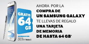 Promoción Samsung MicroSD de regalo con Galaxy Note II, SIII y Tab 10.1