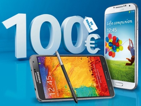 Samsung regala 100 euros al comprar un Galaxy Note 3 y Galaxy S4